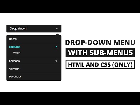 Minimal Drop-down Menu Bar with Submenu using HTML & CSS