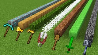 Which items are faster in Minecraft experiment