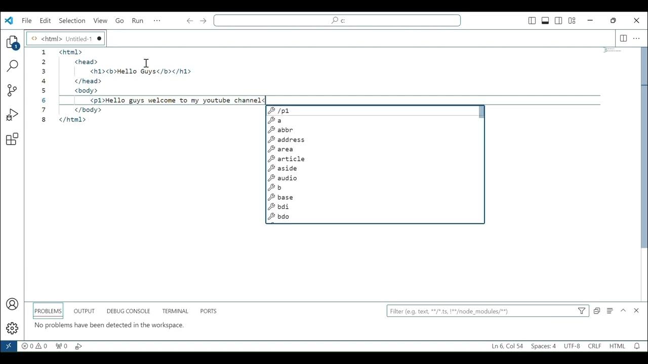 How to make simple HTML file - YouTube