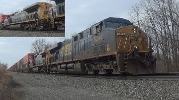 CSX ES40DC #5244 & CSX YN2 Dash 9 #9041 - CSX Intermodal I158 - Madison Ohio March 2022