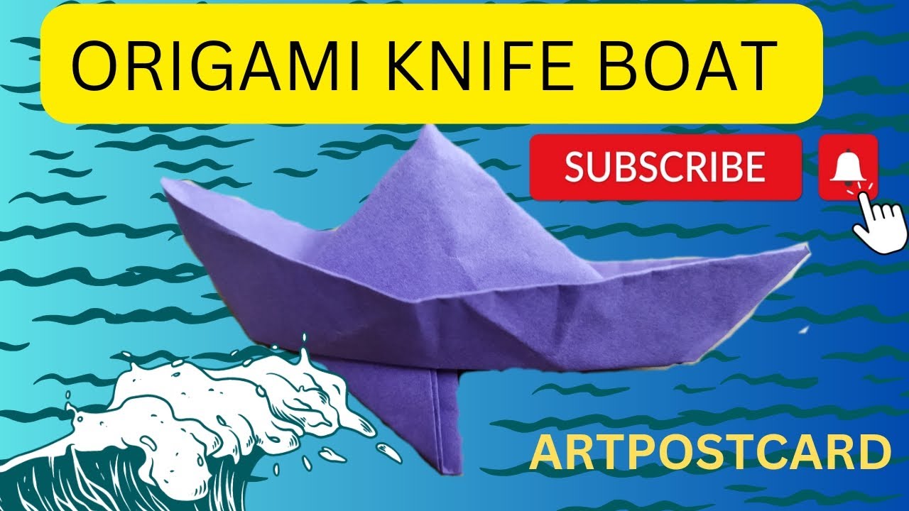 How to make an Origami Knife Boat paper origamieasy origami origamiknifeboat YouTube