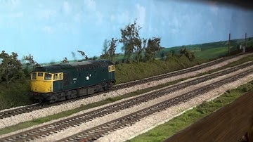 Class 27 with custom DCC sound - demonstration of variable speed flange squeal