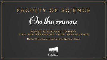 On The Menu: NSERC Discovery Grants