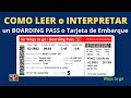 BOARDING PASS / TARJETA DE EMBARQUE: Aprende a leer e interpretar todos sus datos.