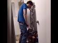 Drunk guy pissing out