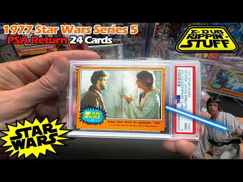 PSA Return of 24 Vintage Star Wars Series 5 Trading Cards. Trying