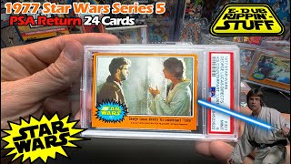 PSA Return of 24 Vintage Star Wars Series 5 Trading Cards. Trying to complete the full 330 card set!