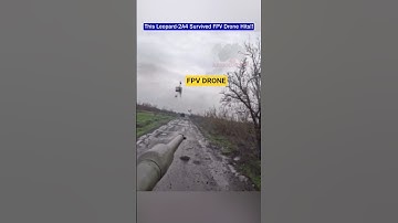 Leopard 2A4 Tank Survives Multiple FPV Drone Hits!