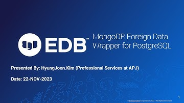 2023.11.22_EDB코리아 기술워크샵_김형준 이사 데모 #postgresql  #opensourcedbms #edb #오픈소스 #포스트그레 #포스트그레SQL