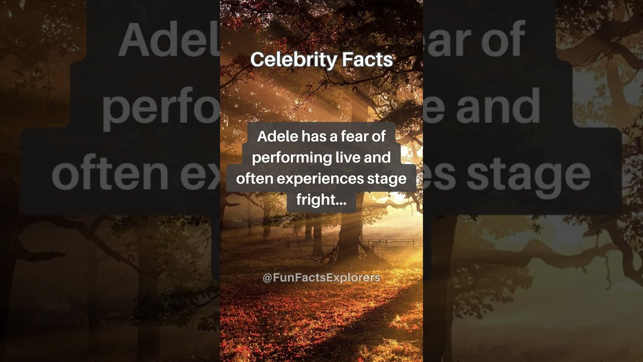 Adele's Fear of Performing Live | Celebrity Weird Facts 