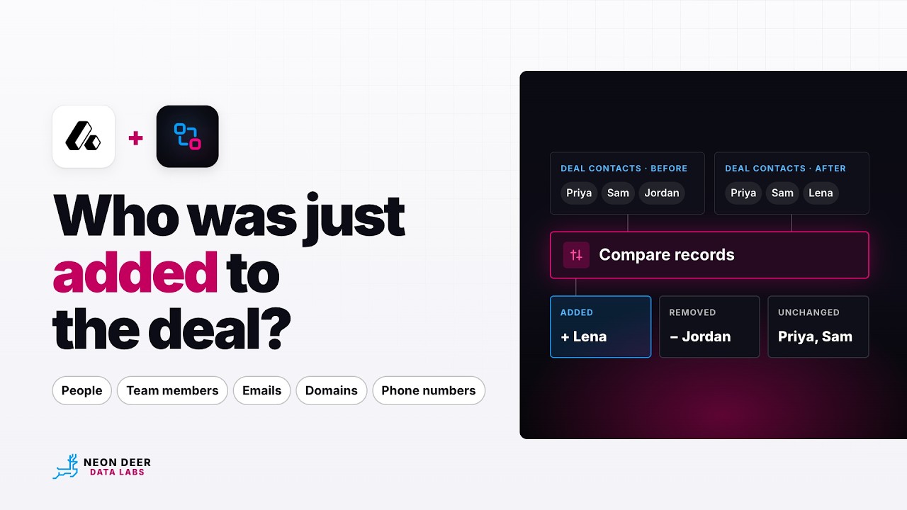 Compare records, values, and workspace members in Attio