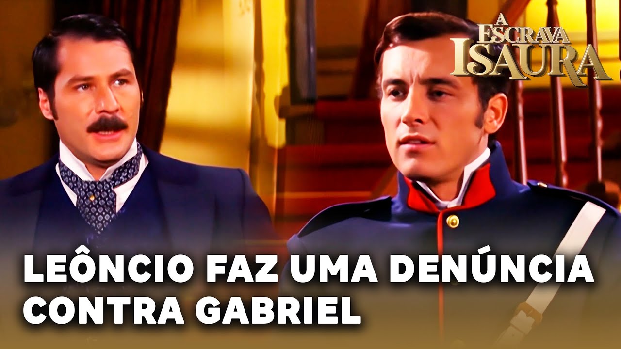 A ESCRAVA ISAURA: Leôncio faz uma denúncia contra Gabriel pelo incêndio nas sacas de café