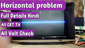 Crt Tv Horizontal Line Problem | Tv repair hindi