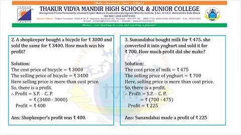 TVMHS STD 6 MATHEMATICS chapter 13 part I BY MS. SNEHAL SARVAIYA