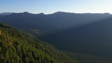 Oregon Forest with a Beautiful view of the sunset in a Valley