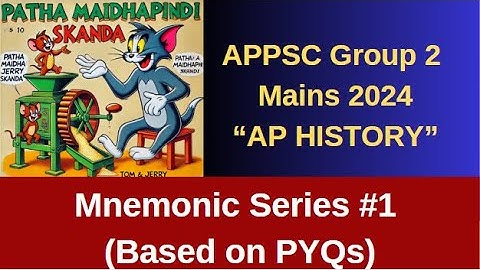 APPSC Group 2 Mains 2025 | AP History Mnemonics Series-1 #appsc #group2 #aphistory #appscgroup2