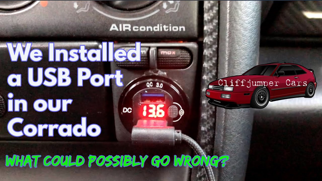 We Installed a USB Port in our Corrado for $14 