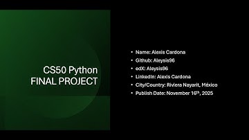 CS50 with Python | Final Project