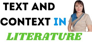 TEXT AND CONTEXT IN LITERATURE