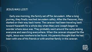 LESSON 3: THE ESCAPE TO EGYPT AND JESUS' CHILDHOOD