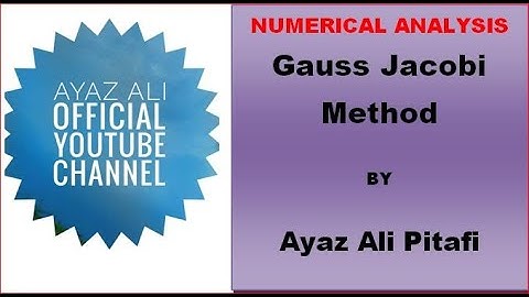 Gauss Jacobi Method (Numerical Method)