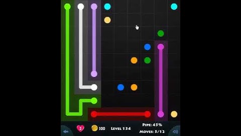 flow game facebook - beginners pack level 134 Connect the dots