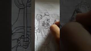 Quick simple and easy drawing of lord Shiv parvati drawing /lord Shiva drawing outline #shorts