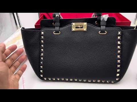 UhfmrShops, Valentino Garavani Rockstud trapeze tote bag