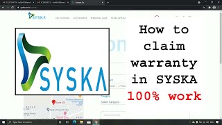 How to claim warranty in syska electric appliances || 100% work || step by step screenshot 1