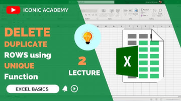 Removing Duplicate Rows From the Excel Table || ICONIC ACADEMY