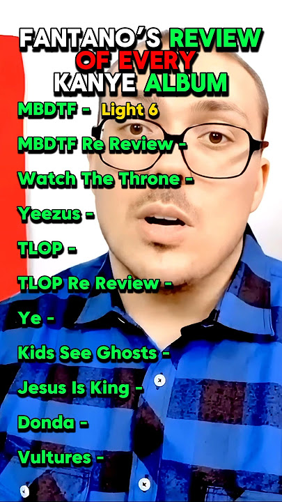 Fantano’s Review of Every Kanye Album #rap #hiphop #theneedledrop #fantano #kanye #kanyewest #yeezus