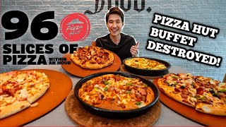 96 SLICES OF PIZZA EATEN AT A BUFFET?! | All You Can Eat PIZZA HUT BUFFET DESTROYED! | Pizza Hut SG