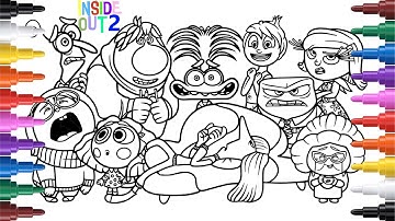 Inside Out 2 New Coloring Pages / How to Color All Characters / NCS MUSIC
