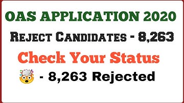 OAS Rejection Notice Out, Check Your Statu II OAS Exam 2021 II Banking with Rajat
