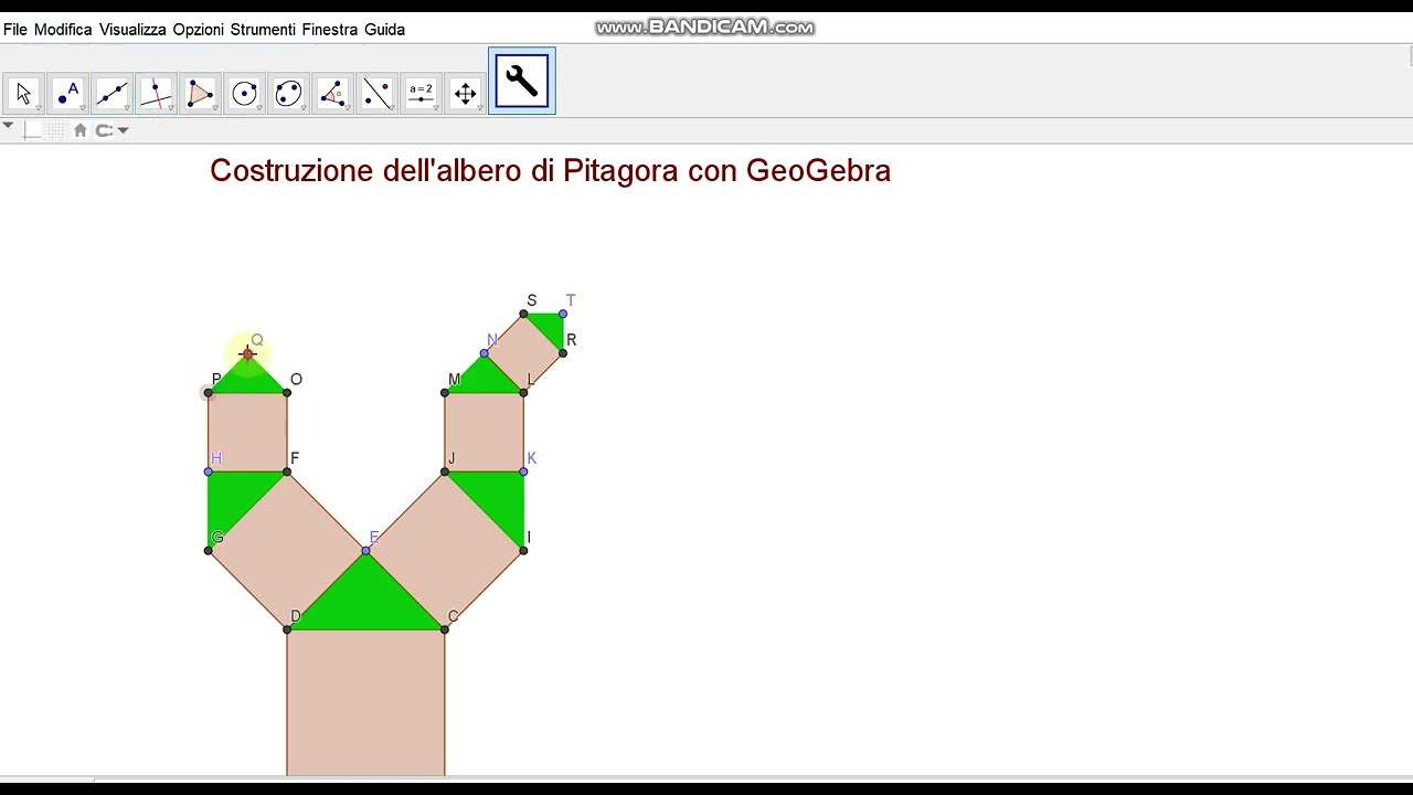 Costruzione dell'albero di Pitagora con GeoGebra