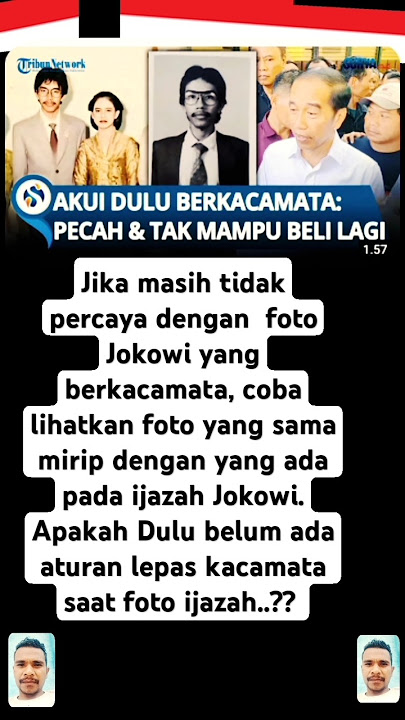 Foto Jokowi mirip dengan Foto di ijazah❓