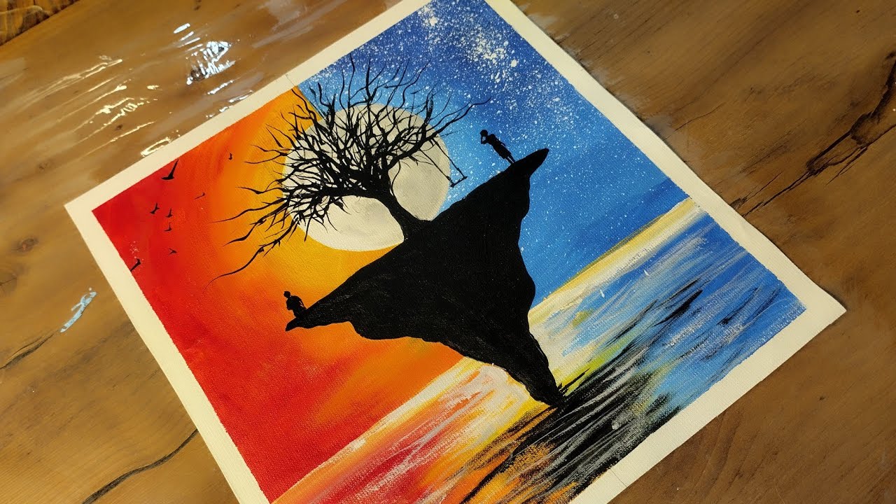 how to acrylic painting easy and beautiful YouTube