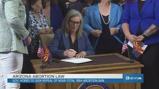 Gov. Hobbs signs the repeal of 1864 Arizona abortion ban