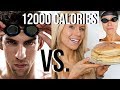I Did Michael Phelps 12,000 CALORIE DIET & Workout | GIRL vs. OLYMPIAN | Keltie O'Connor