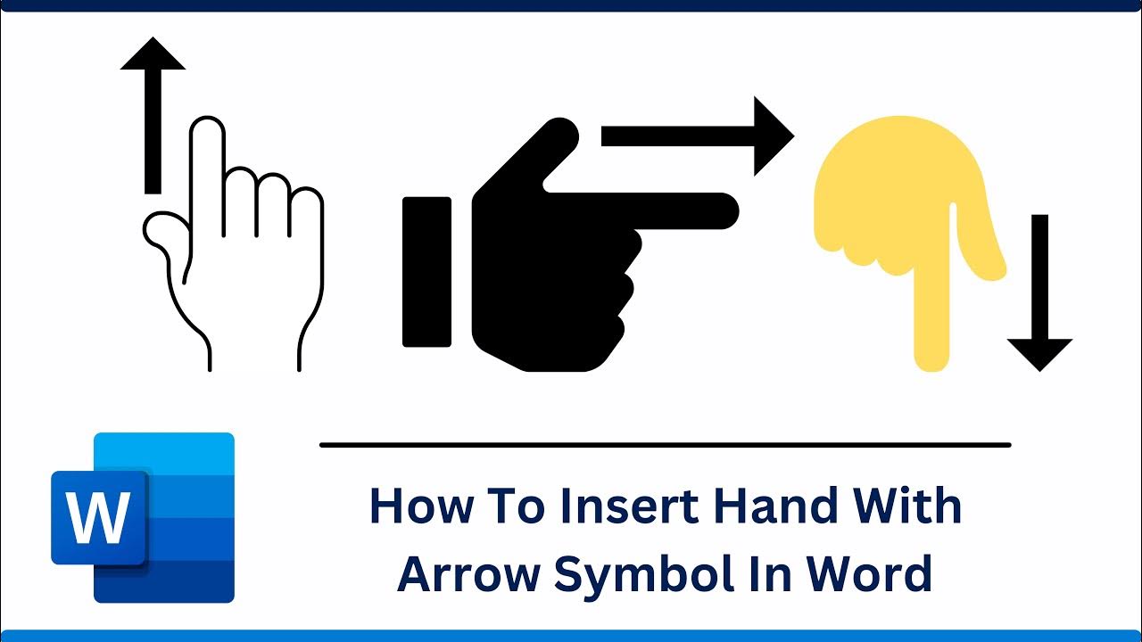 how-to-insert-hand-with-arrow-symbol-in-word-youtube