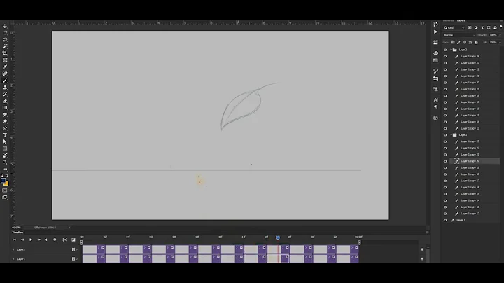 2D Animated Water Splash on Leaf