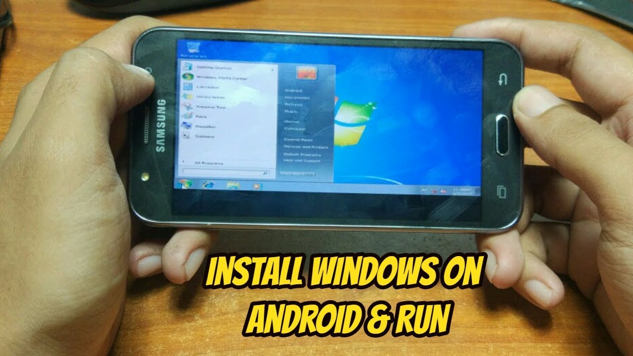 How to install windows 7 on android - YouTube