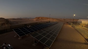 SolarCleano F1A - fully automated dry cleaning robot cleaning solar panels in Saudi