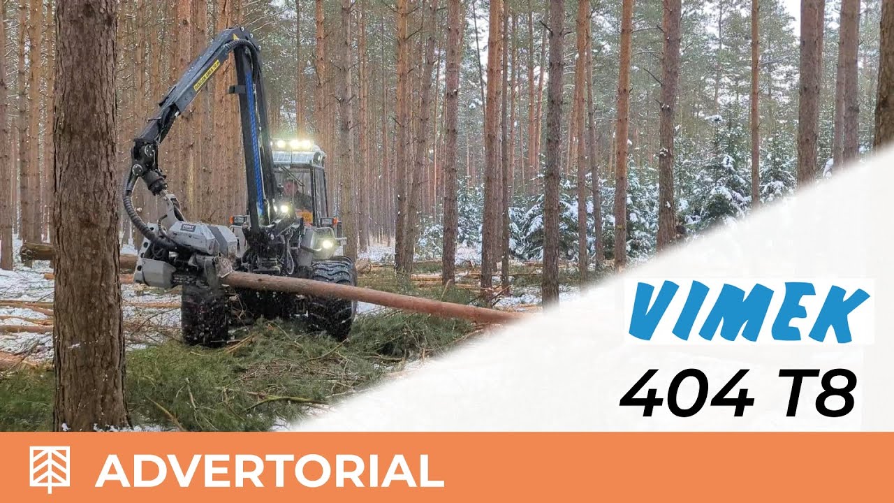 Probírkový harvestor Vimek 404 T8: ideální stroj pro první výchovné zásahy