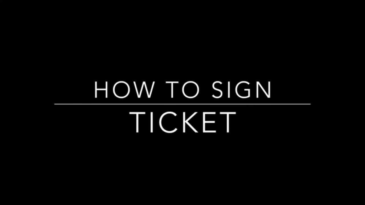 Learn How To Sign The Word Ticket
