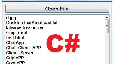C# Tutorial 93: How to list Files and Folders in the selected directory in a listbox