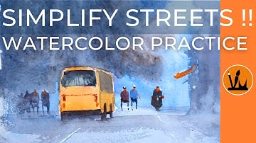 PAINT SIMPLIFIED STREETSCAPES (FROM PHOTOGRAPHS) !!!
