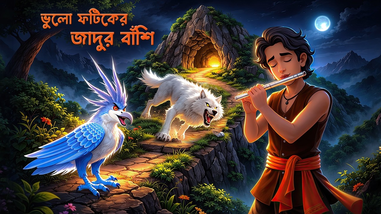ভুলো ফটিকের জাদুর বাঁশি | Bengali Fairy Tales Cartoon | Bangla Rupkothar Golpo | Wahid Creation