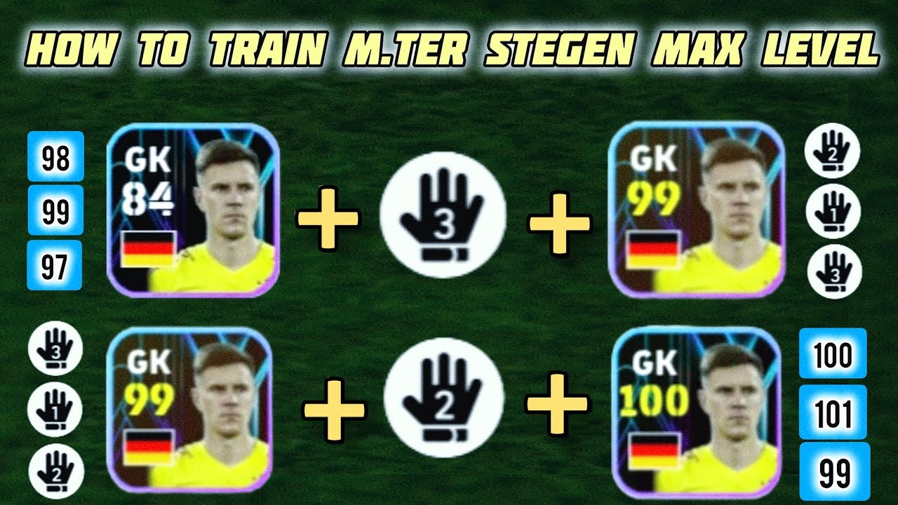 How To Train M.Ter Stegen Max Level | Efootball 2024 Mobile - YouTube