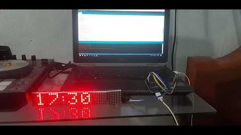 đồng hồ dùng modun ESP8266 va led matrix tự động cập nhật qua wifi